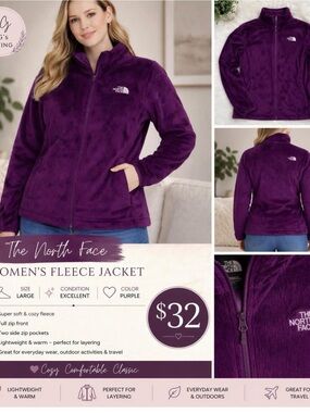The North Face Women's Purple Fleece Jacket